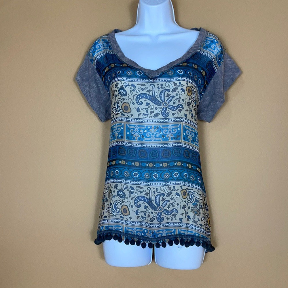 Sheer blue Sundance top, women’s L